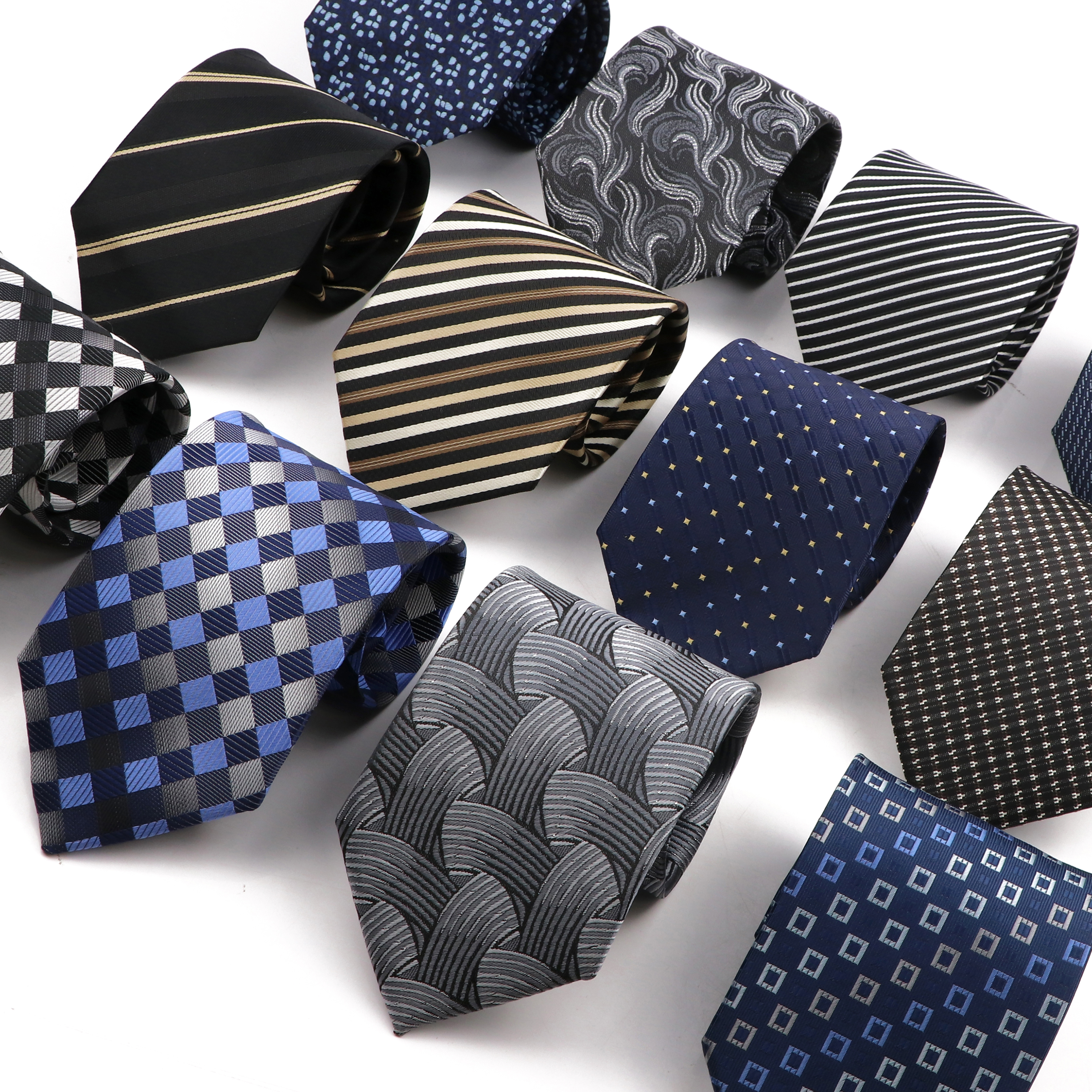 New 52 Colors Striped Plaid Floral Ties Fashion Classic 8cm Jacquard  Necktie Accessories Wedding Party Gift Daily Wear Cravat