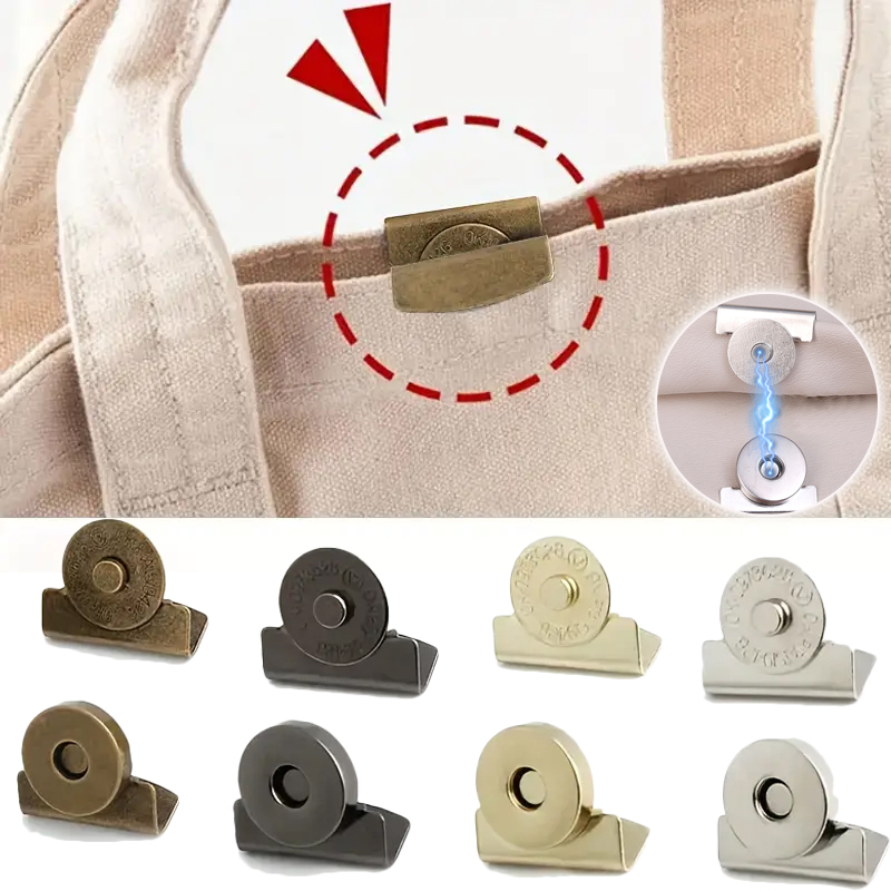 1/10 pares de fechos de pressão magnéticos, botões, bolsa, carteira, fechos de pressão, faça você mesmo, artesanato, peças, acessórios