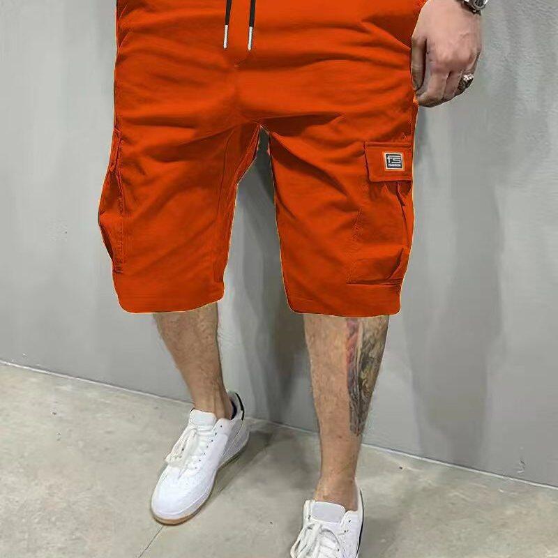 2026 Sommer Herren Cargo Knielange Shorts Multi-Taschen Lose Bermuda-Shorts Lässige Outdoor-Strandshorts Europäische Größe