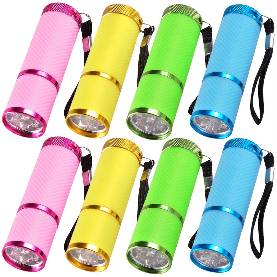 Mini 9LED Flashlight Super Bright Pocket Emergency Light Small Torch Portable Mini LED Lights Lantern Camping Lights