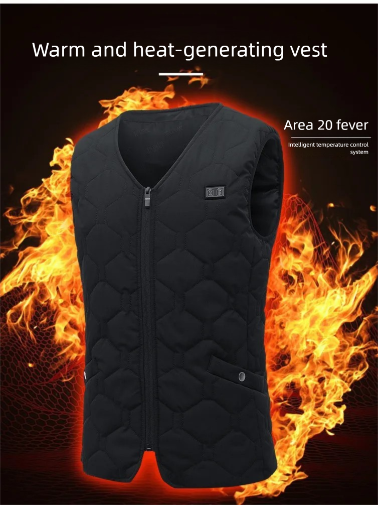 20 Bereiche Intelligente elektrisch beheizte Weste Winter elektrisch beheizte Jacken Sportbekleidung für Männer Frauen warme Weste Jagd Wanderjacke