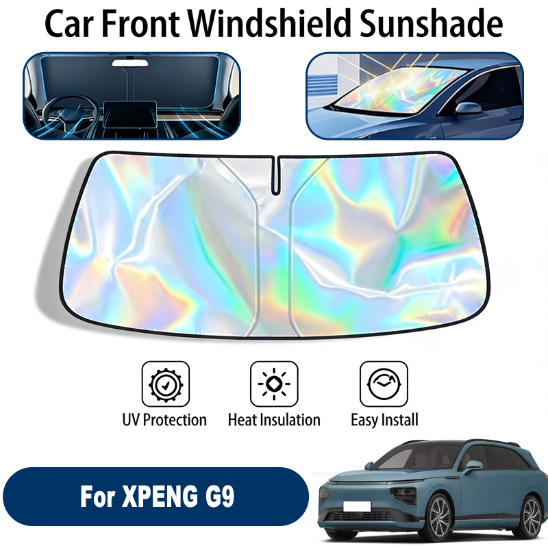 แผ่นบังแดดกระจกหน้ารถสำหรับ XPENG G9 แบบพับได้ ป้องกันรังสียูวี ป้องกันแสงแดด ฝาครอบป้องกันแสงแดด อุปกรณ์เสริม