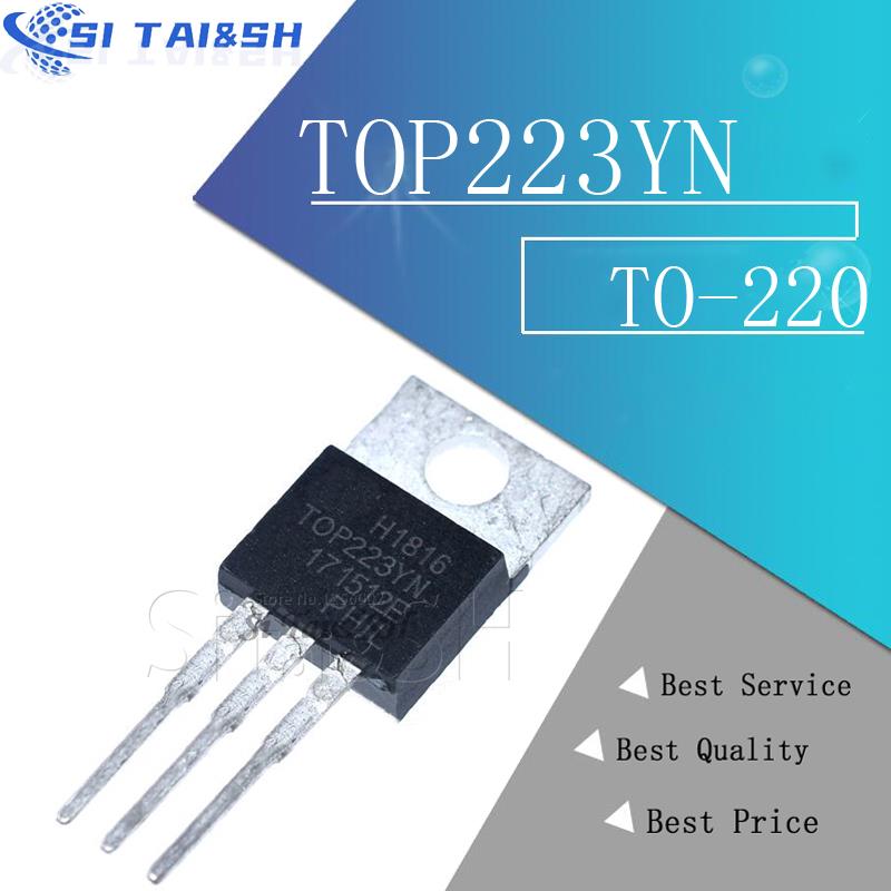 10pcs TOP223YN TOP223 223YN TOP223Y Sistema de dados de interruptor PWM off-line de três terminais