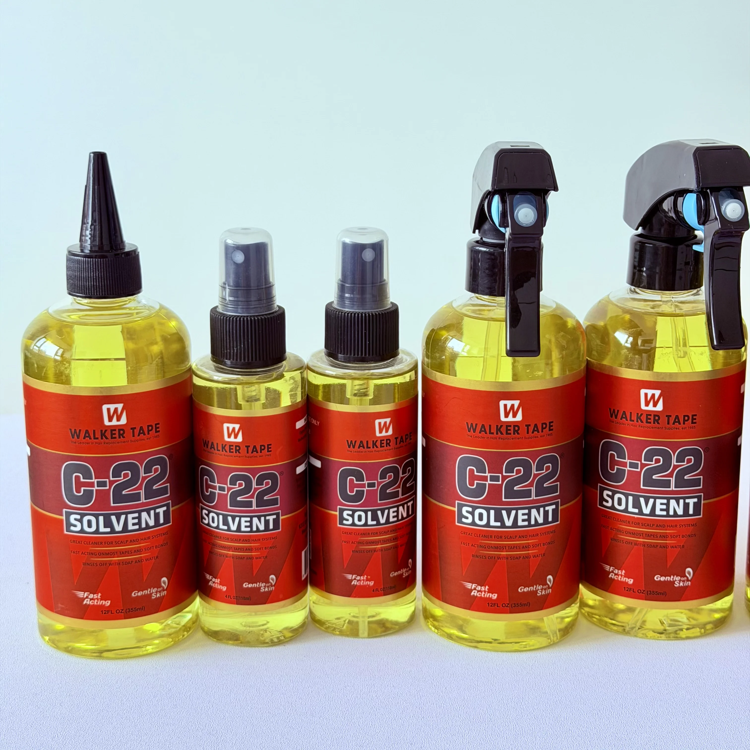 Walker Tape C-22 Solvent 4oz/12oz Spray Adhesive Remover for Lace Wig Hair System Tape Glue Fast Acting Gentle on Skin
