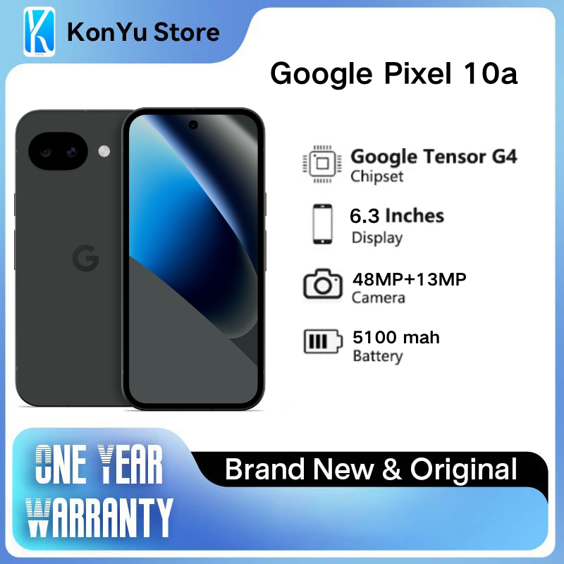 Смартфон Google Pixel 10a 5G, оригинальный, разблокированный, 6.3 дюйма, 120 Гц OLED, Tensor G4, 5100 мАч, быстрая зарядка 30 Вт, Android 16, IP68, глобальная версия