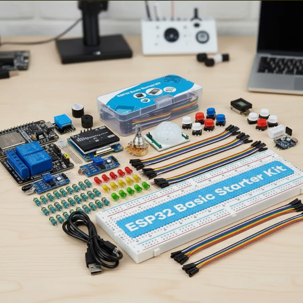 電子DIYキット ESP32 ESP-32S WIFIモジュール スターターキット ESP32 WIFI開発ボード用 ESP32モジュールキット リレー ディスプレイ センサー