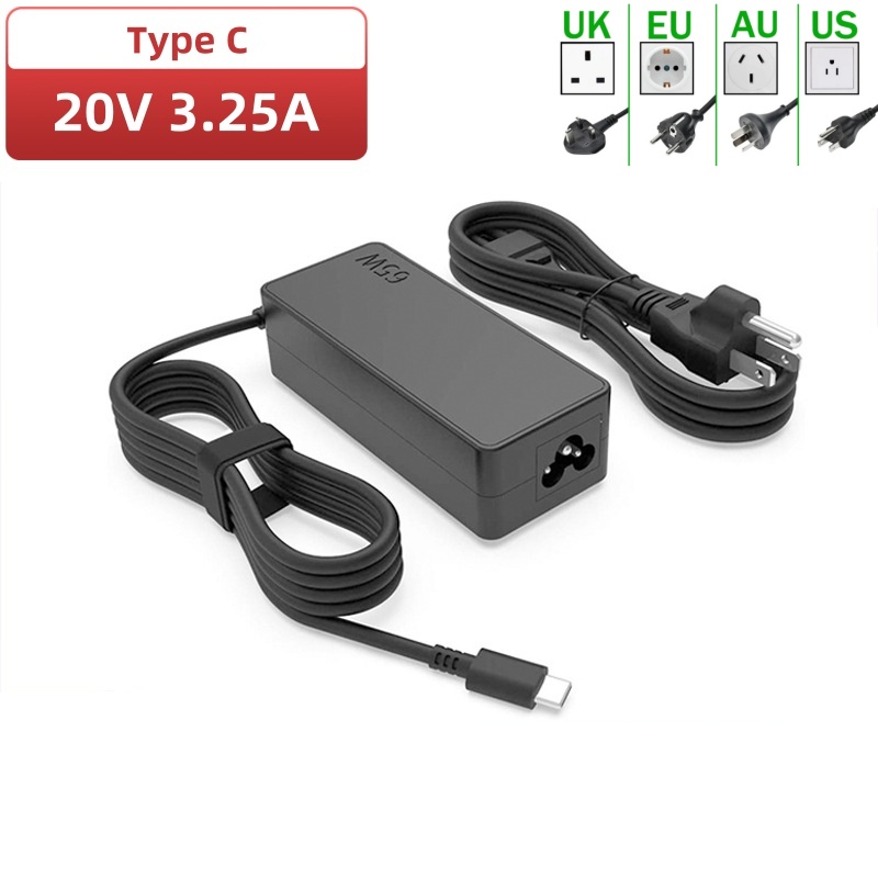 NOWY zasilacz 20v3.25a 65w Type-c Ładowarka do laptopa Lenovo Thinkpad X1 Carbon X270 X280 T580 P51s P52s E480 E470 S2