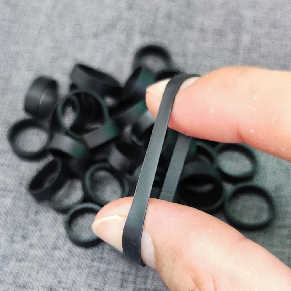500 Stück schwarze O-Ringe, elastische Gummibänder, dehnbare Latexringe, Zubehör für Zuhause, Schreibwaren, Büro, Paket, dehnbares Band