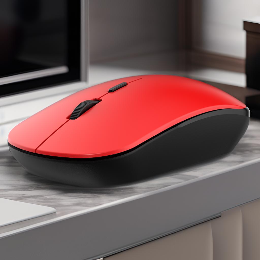 Ratón óptico inalámbrico de 2,4G con receptor USB, diseño LED ergonómico silencioso, funciona con pilas para PC, portátil, escritorio, MacBook, Windows