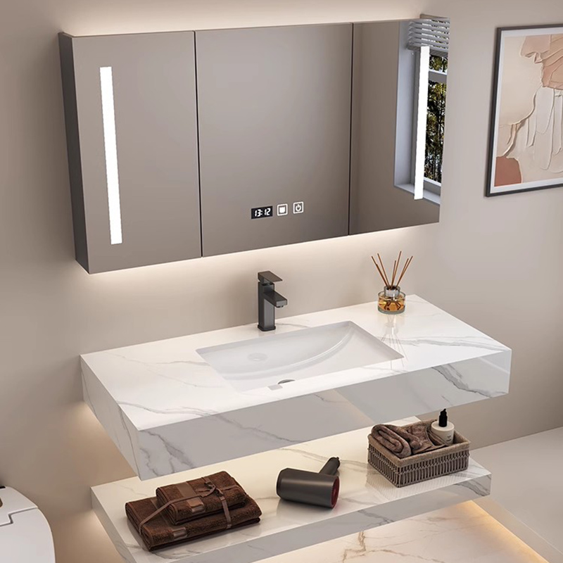 Gabinetes de baño simples para inodoro, partición Vintage, luz de tocador, gabinetes de baño, espejos de almacenamiento, muebles para el hogar