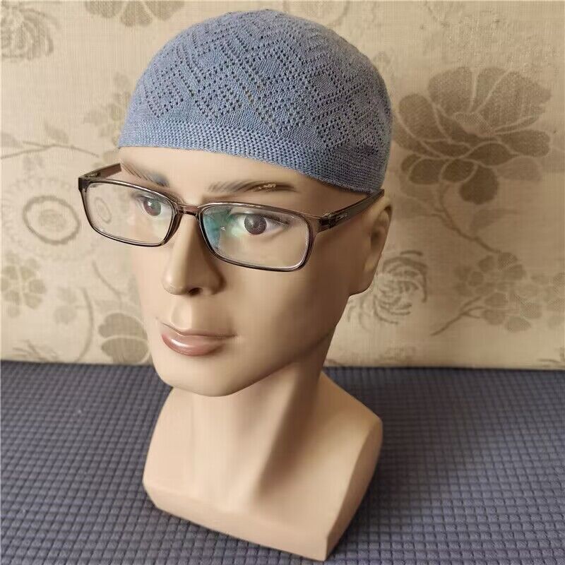 2023 neue Muslimische Männer Gebet Hut Handgemachte Gestrickte Islamischen Ramadan männer Wrap Kopf Kappe Arabischen Mann Hijab Turban Kippa homme Hut