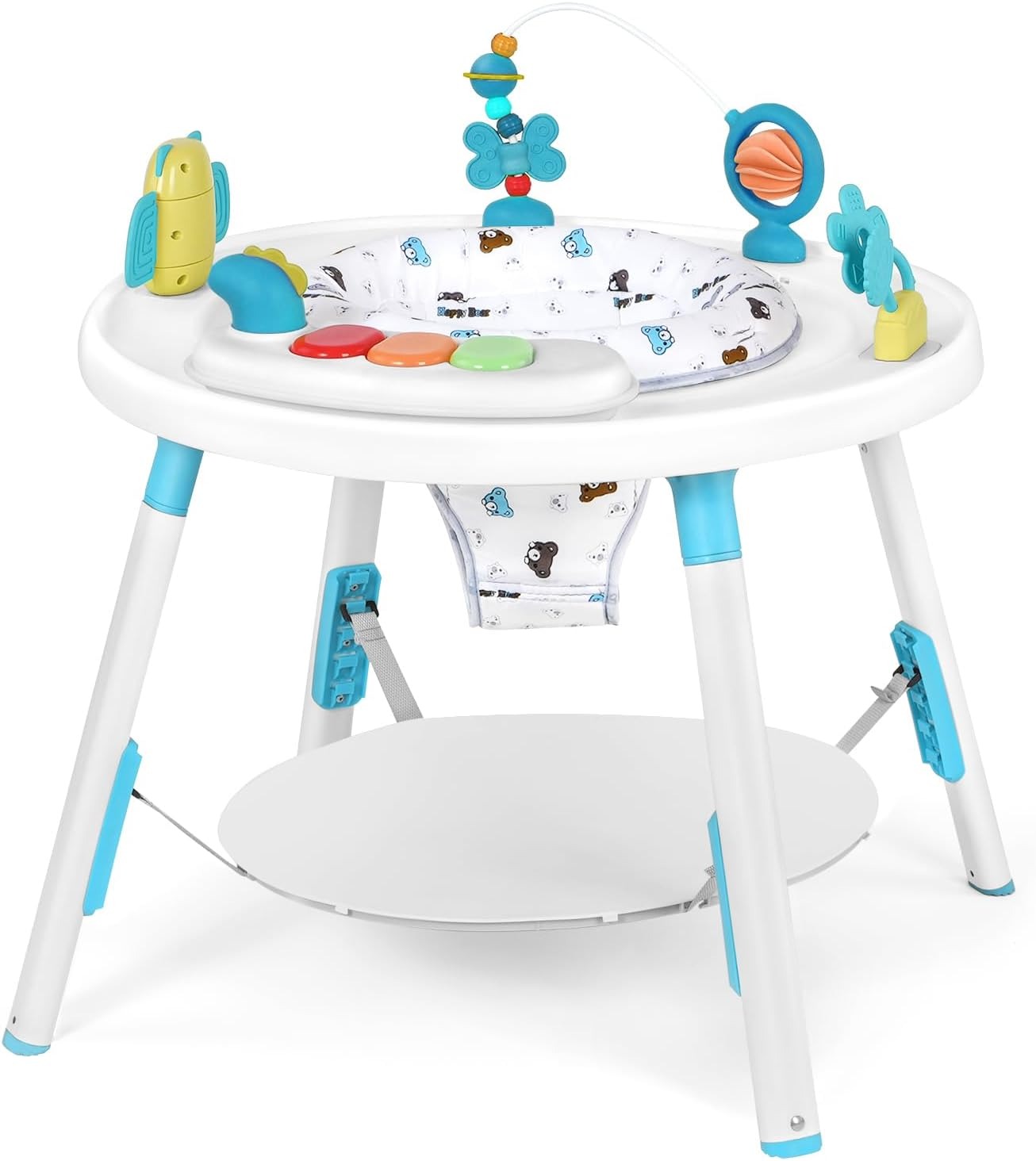 Jumper et table pour centre d'activité 3 en 1 pour bébé – avec jouets amovibles et 360 °   Siège rotatif - Idéal pour le divertissement infantile