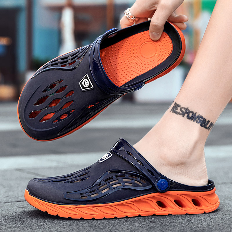 Sandali e ciabatte da uomo in EVA traspiranti antiscivolo per l'estate 2026, scarpe a buchi alla moda per interni ed esterni
