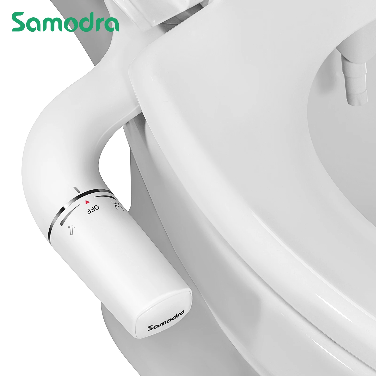Bidet SAMODRA mocowanie Ultra-Slim deska klozetowa z podwójną dyszą do bidetu regulowane ciśnienie wody nieelektryczny opryskiwacz tyłek