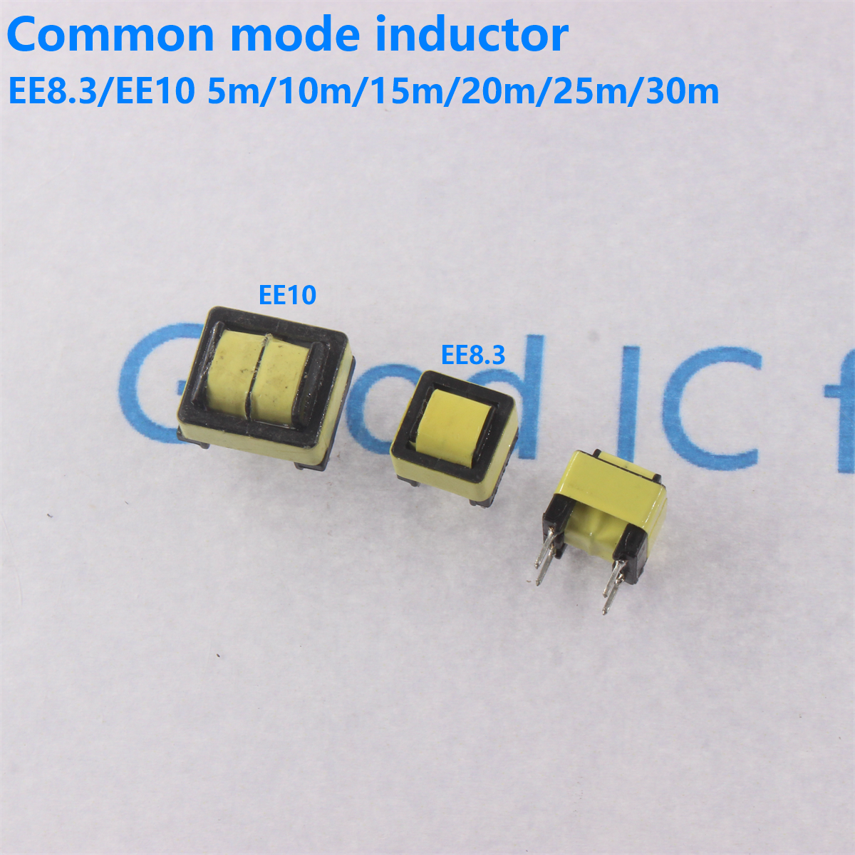 10 Uds EE8.3 EE10 filtro inductivo de modo común 5MH 10MH 15MH 20MH 25MH 30MH 35MH 40MH 50MH 60MH 100MH transformador