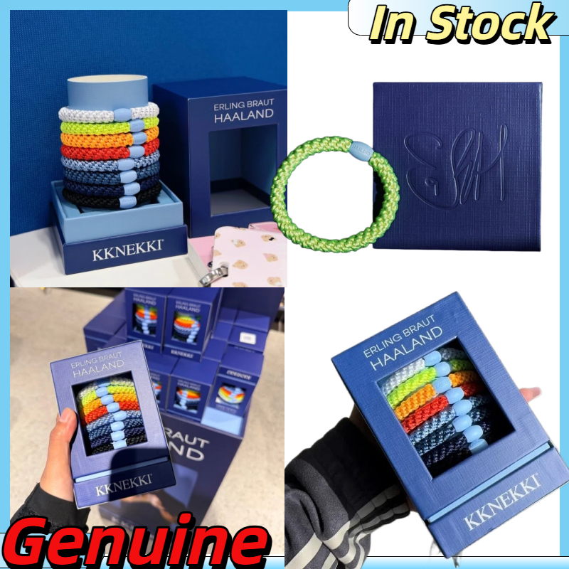 Nuovo Elastico per Capelli Originale Kknekki Edizione Limitata Haaland Co-Branded con Scatola Regalo, Elastici Durevoli