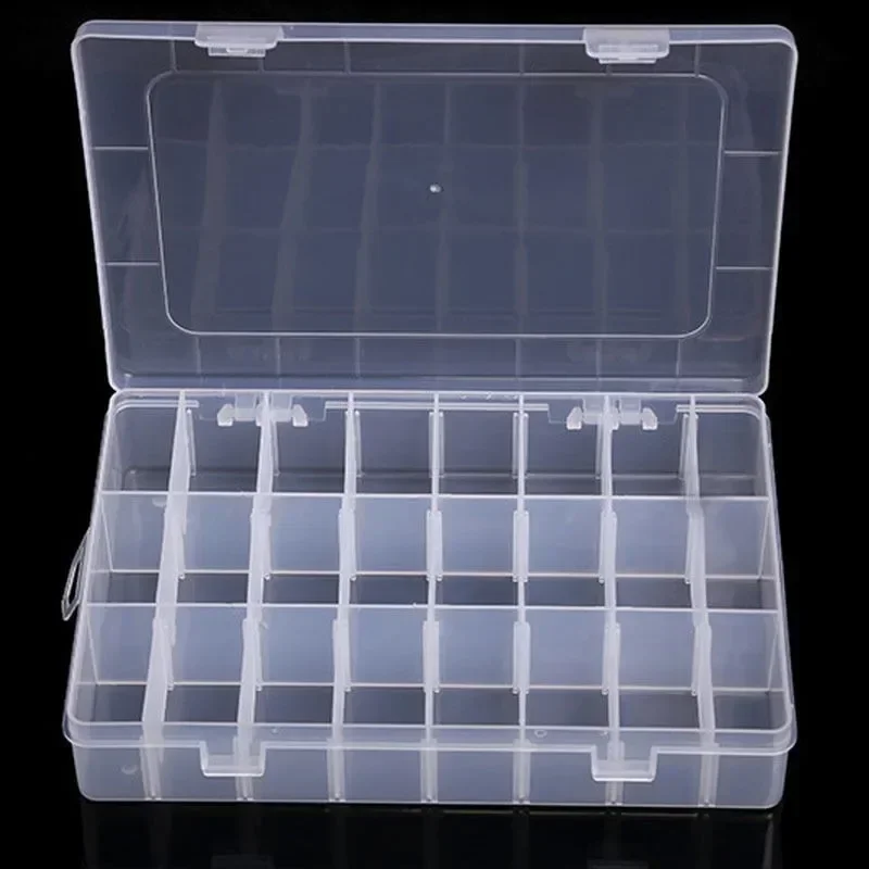 10/15/24/36 Grids Adjustable Plastic Jewelry Beads Pills Nail Tips Storage Box Case Container Organizer Container Home Supplies