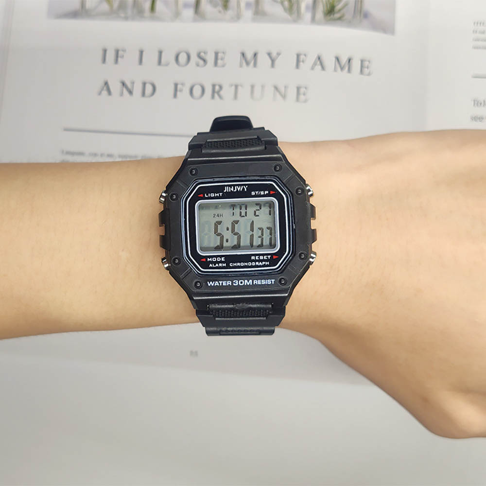 Relojes de pulsera digitales para Hombre, pulsera deportiva de lujo, Led, electrónica, resistente al agua, esfera cuadrada, color verde militar
