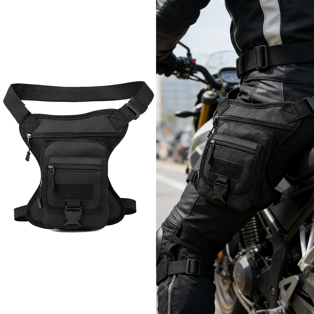 Bolsa de pierna para motocicleta, riñonera táctica para motocicleta, bolso de viaje para teléfono móvil, bolso de pecho, riñoneras casuales para exteriores