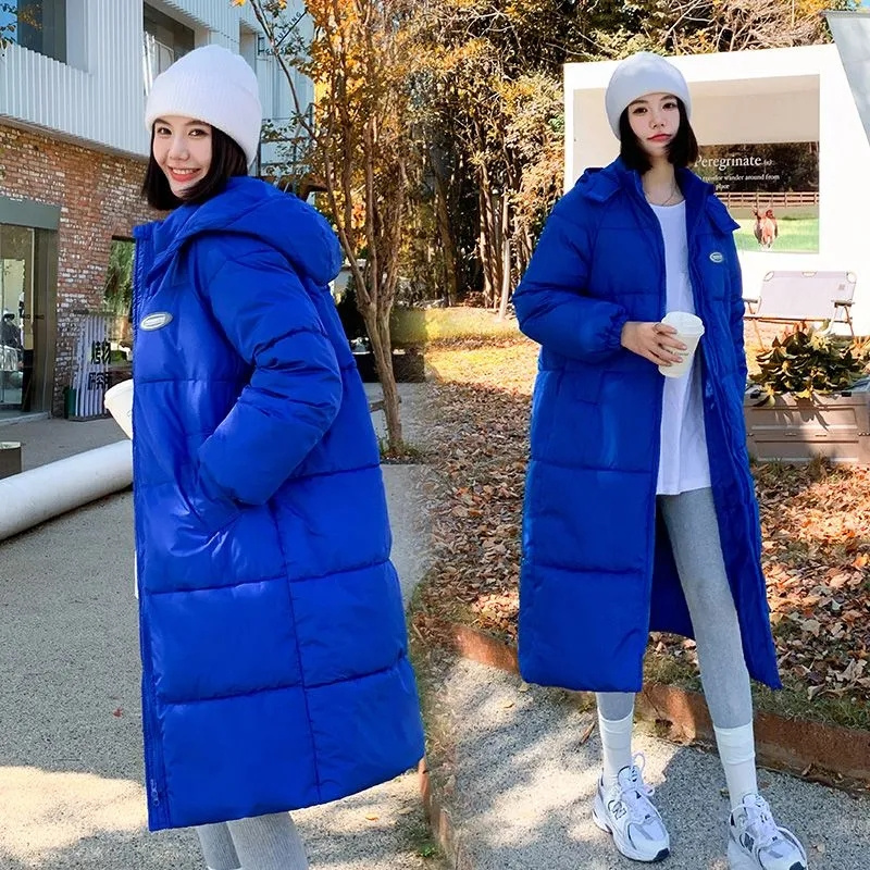 女性のための防風ロングパーカー,韓国のファッション,ゆったりとしたコート,綿のジャケット,特大,暖かい,冬,新しいコレクション2022