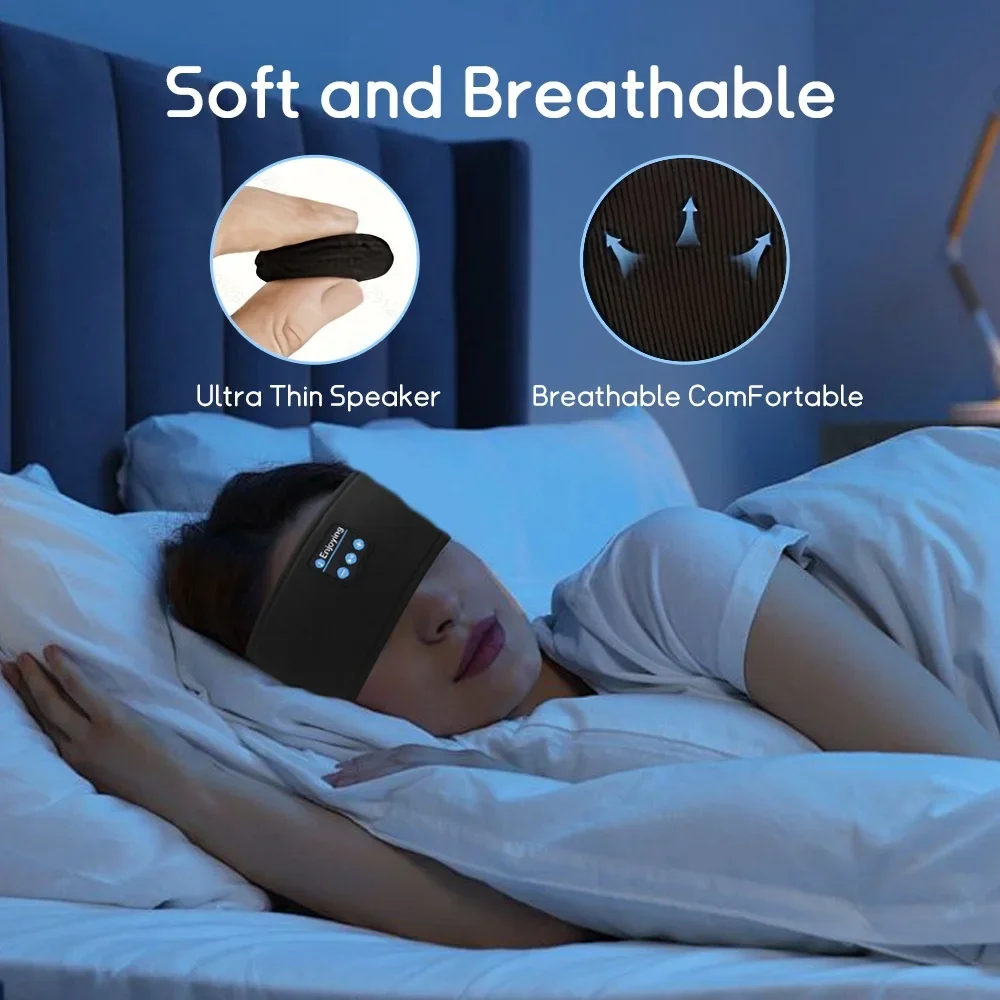 Bluetooth Earphones Sports Sleeping Headband Elastic Wireless Headphones Music Eye Mask Wireless Bluetooth Headset Headband