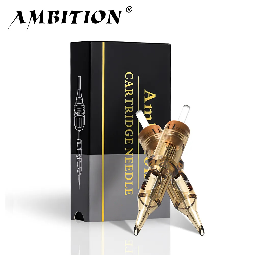 Ambition Premium Revolution Cartucho de tatuagem Mix Round Liner Shader Curvo Magnum Agulha de tatuagem 1rl 3rl 5rl 7rl 9rl 7rm 9rm 13rm
