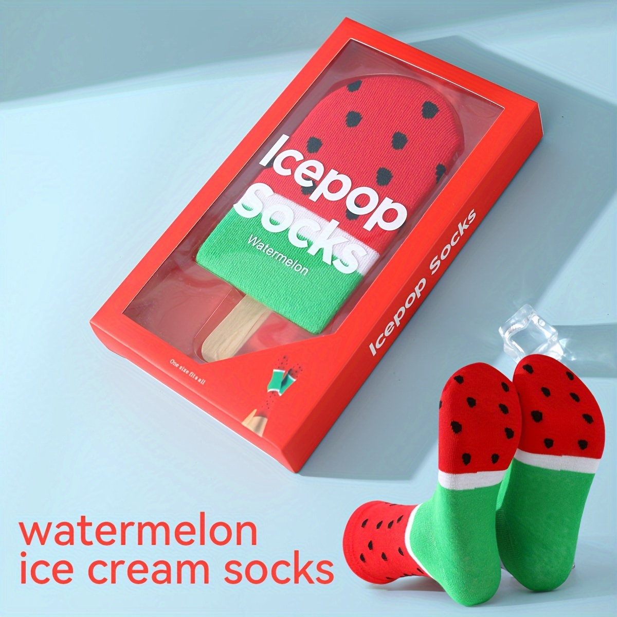 Un par de patrones personalizados de sandía únicos para hombres y mujeres, calcetines de regalo para amigos en Halloween, colección para todas las estaciones.