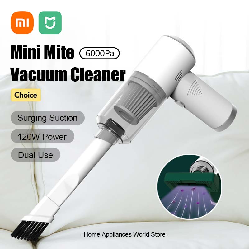 XIAOMI-aspiradora de ácaros 2 en 1, Mini máquinas de aspiración para eliminación de ácaros, aspiradoras potentes portátiles recargables para el hogar