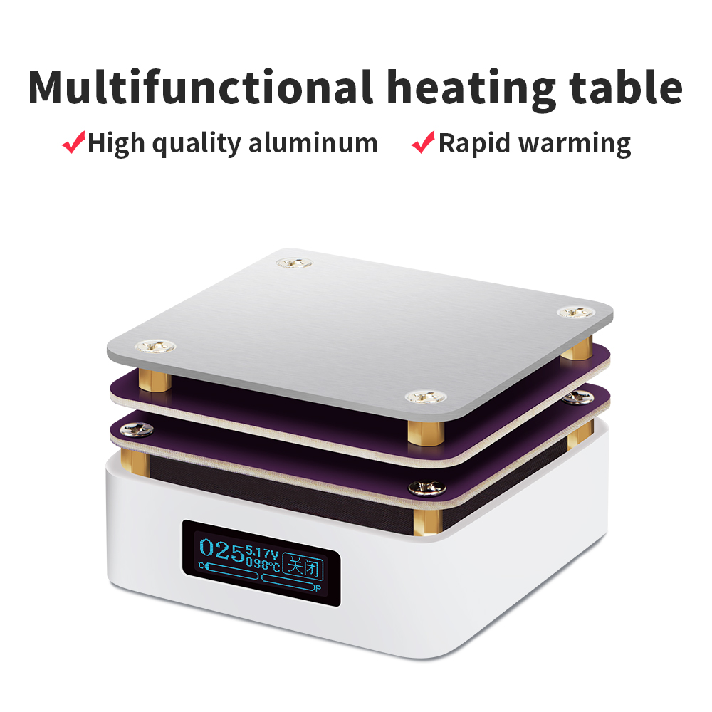 Mini table chauffante à température constante réglable, plaque à souder USB de type C, outils de réparation, affichage numérique, 65W, 20V