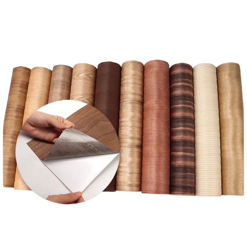 Self-adhesive Veneer, Natural Wood, E.V. Sticker, White Black Walnut Oak Ash Teak Birch Cherry Santos Rosewood C/C Q/C