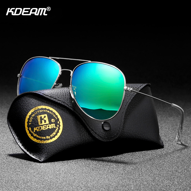 Lunettes de soleil pilote de l'armée de l'air hommes polarisées 62mm largeur de cadre grandes lunettes de soleil mâle UVA/UVB lunettes de soleil de sol avec étui