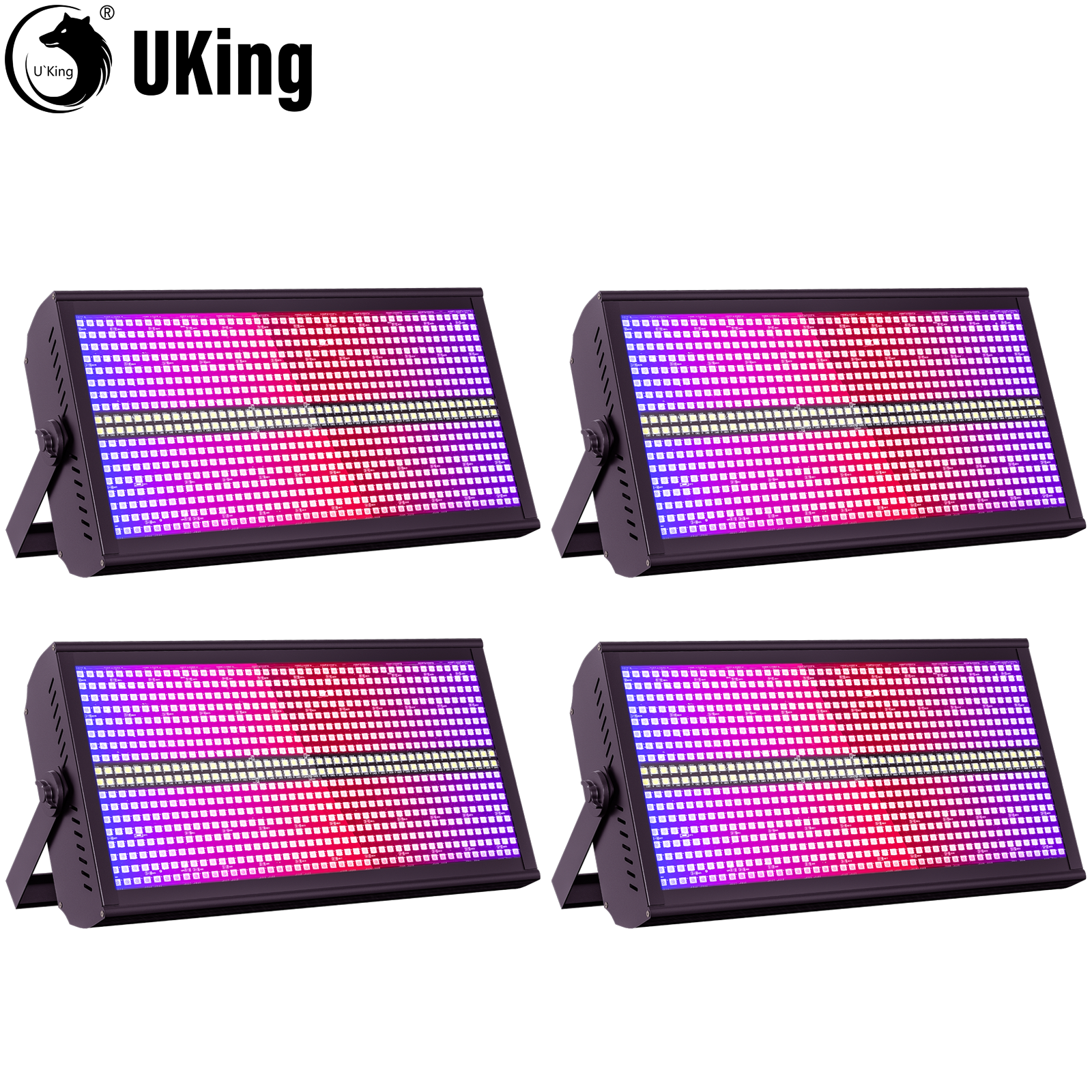 U'King 4Pcs 200W LED RGBW 48 + 8-Segment Strobe Lichter DMX512 Waschen Bühne Licht Uplight DJ Lichter Für Party Disco Hochzeit Bar KTV