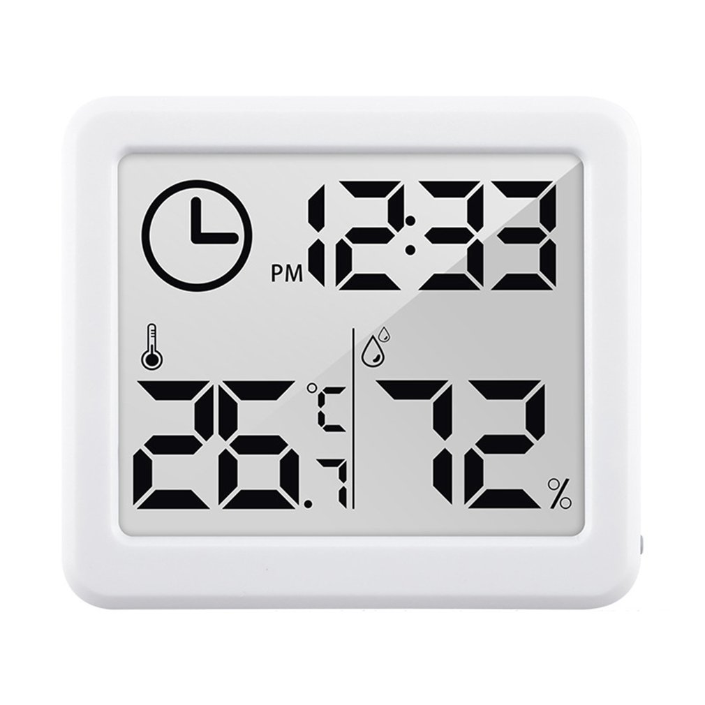 Termohigrómetro ultrafino Simple, termómetro Digital electrónico para el hogar, higrómetro LCD, reloj de pared Digital
