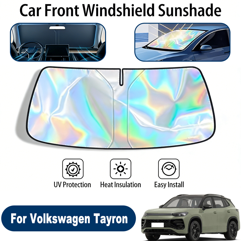 Pelindung Matahari Kaca Depan untuk Volkswagen Tayron Aksesori Penutup Pelindung Matahari Jendela Depan Reflektif UV Dapat Dilipat