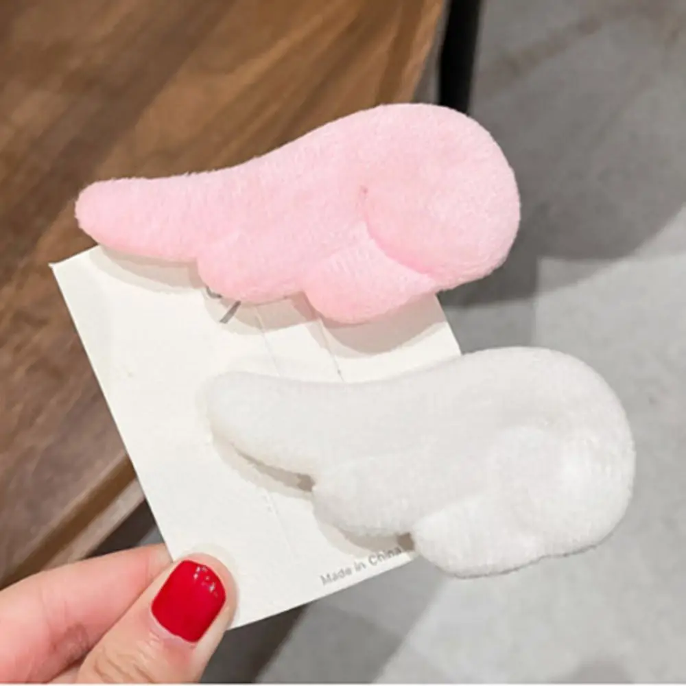 Y2K Angel Wing Hair Clip Pink Hair Accessories Cosplay Hairpin Headwear Sweet Duckbill Clip Girls