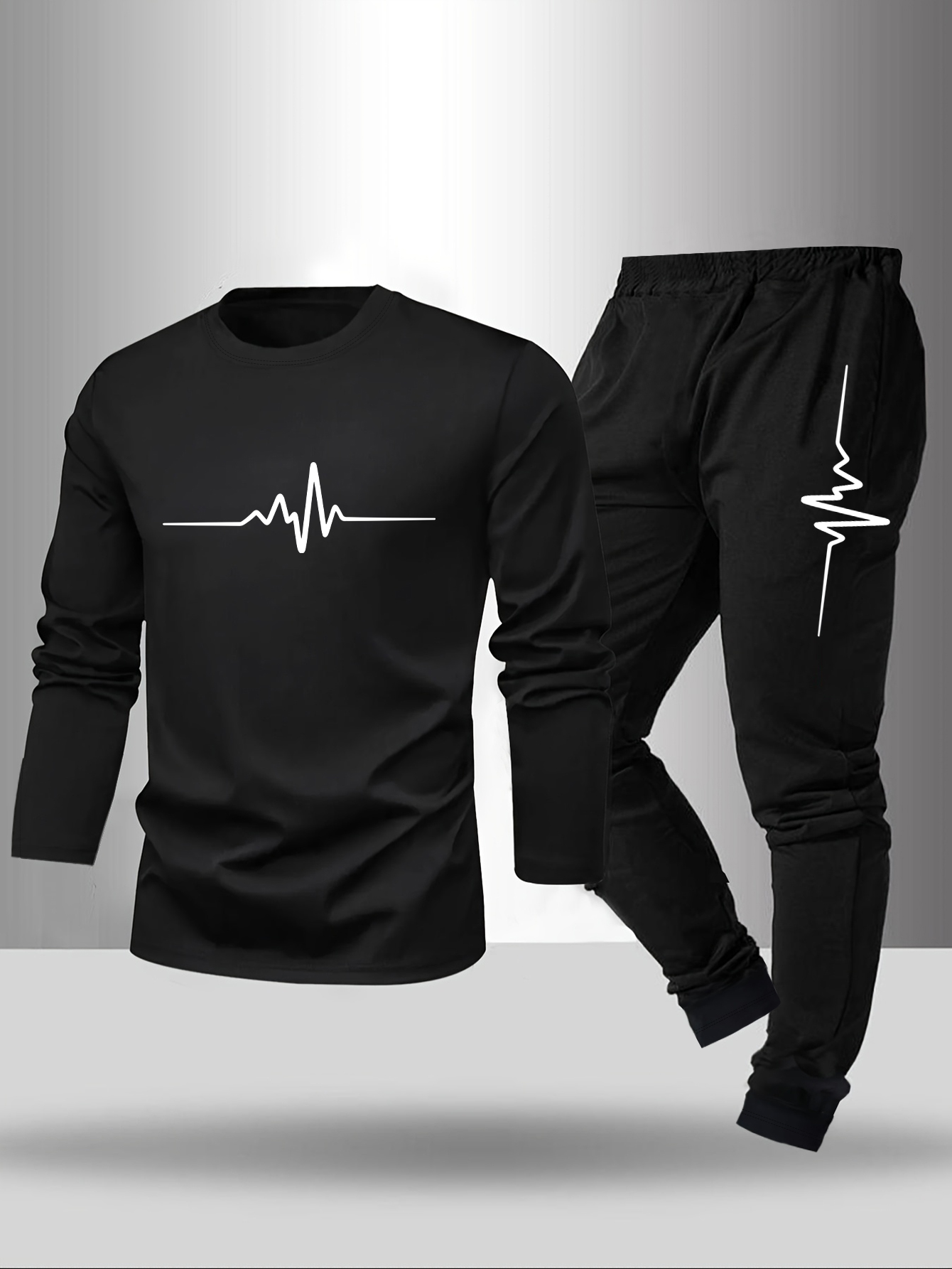 Conjunto de pijamas masculinos de 2 peças para primavera verão outono inverno calças de manga comprida padrão geométrico base camisa conjunto de terno para casa