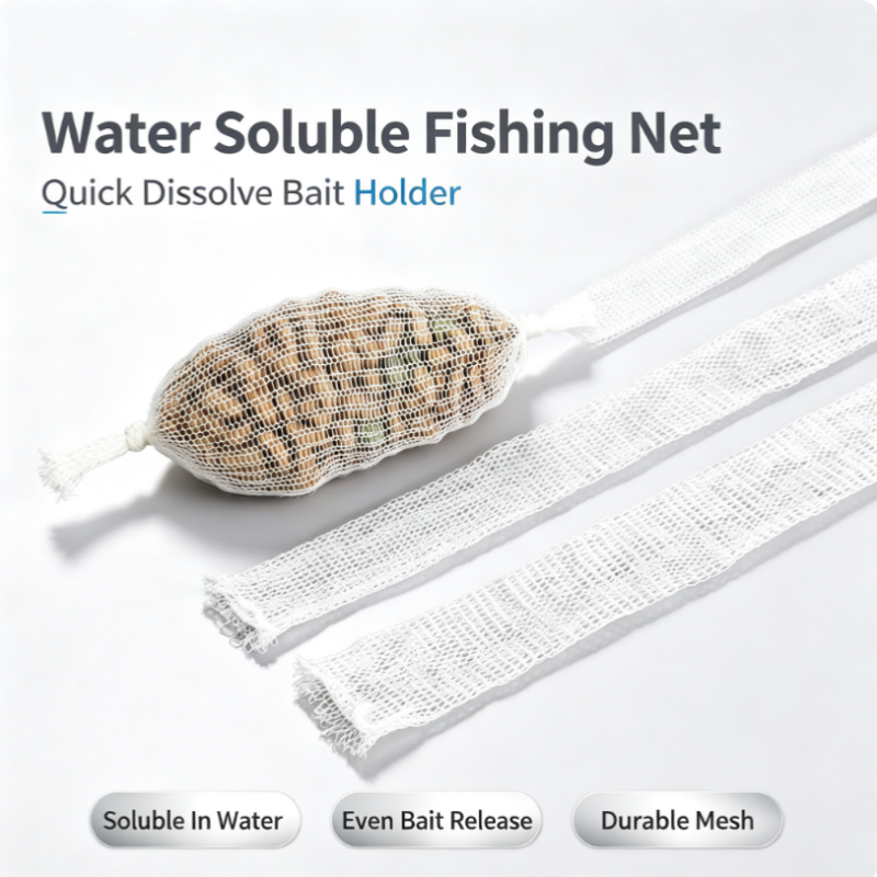 Bolsas de PVA solubles de 5M para recarga de cebo de pesca de carpa, señuelos de pesca, montajes de anzuelo y bolsas para envolver cebo de 37mm