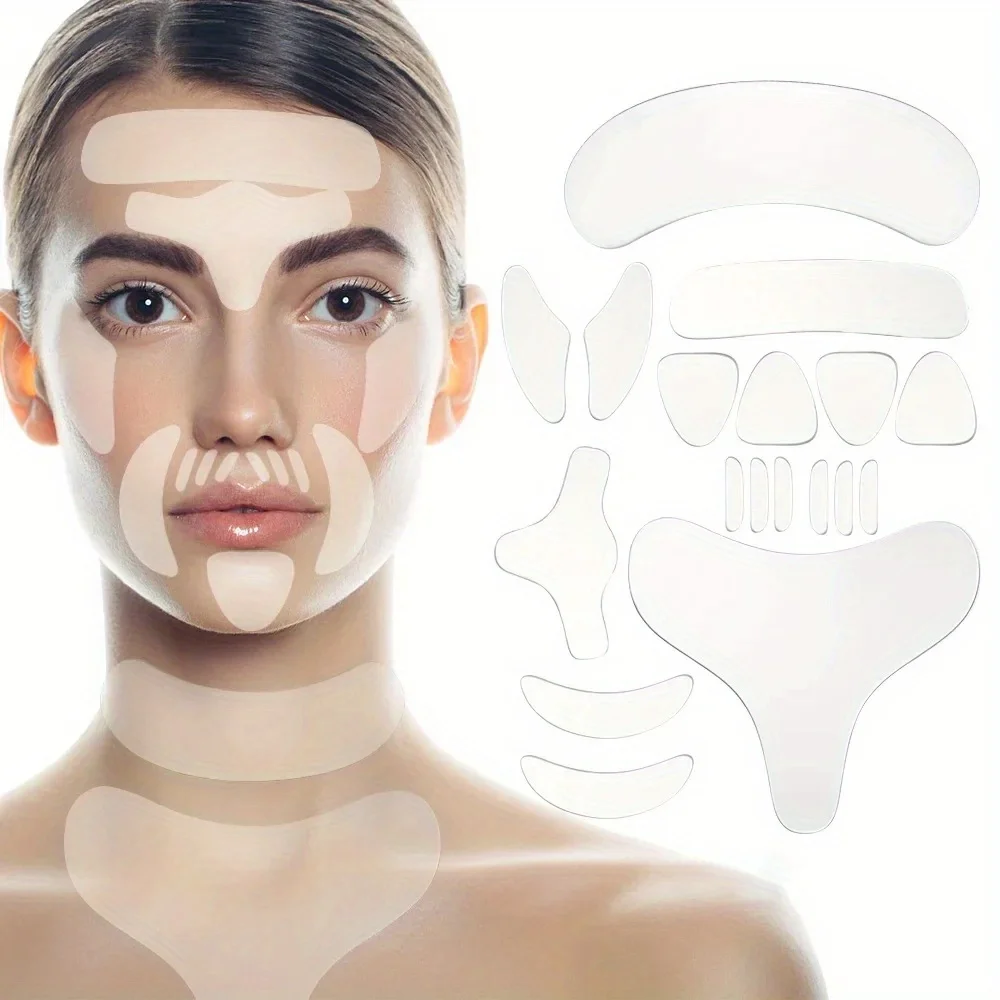 Anti-Agingริ้วรอยป้องกันหน้าผากคอใต้ตาและSmile Lineซิลิโคนแพทช์สําหรับริ้วรอยSkin Careเครื่องมือ