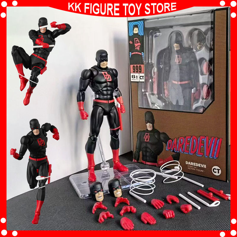 Figura de Ação Ct Toys Daredevil Black 999 Red Mafex 223 Versão em Quadrinhos, Estátua de Anime, Brinquedos para Presentes