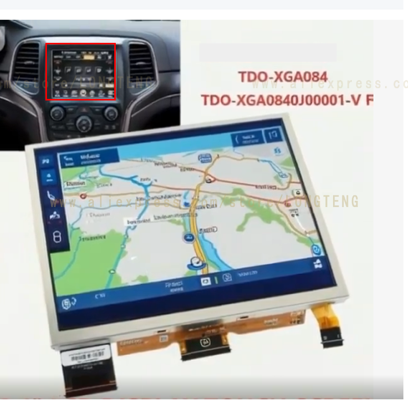 Écran LCD TDO-XGA0840J00001-V5 V4 V3 V2 V1 8,4 pouces TDO-XGA084 pour autoradio et navigateur GPS Jeep Grand Cherokee 2018-2024