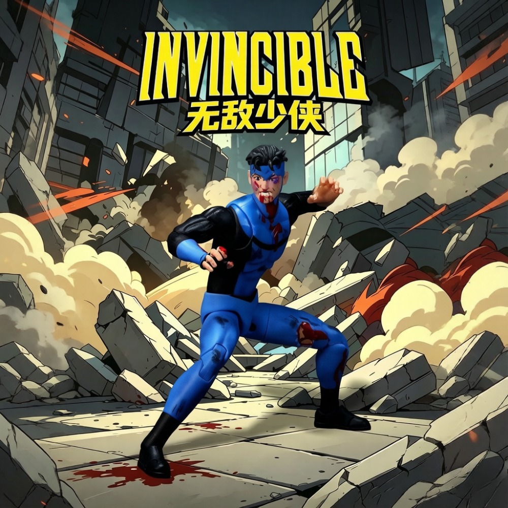 Jada Toys Invincible Mark Grayson SDCC Exclusive Limited Battle Damaged Version Action Figure Desktop Ornament Collectible Gifts
