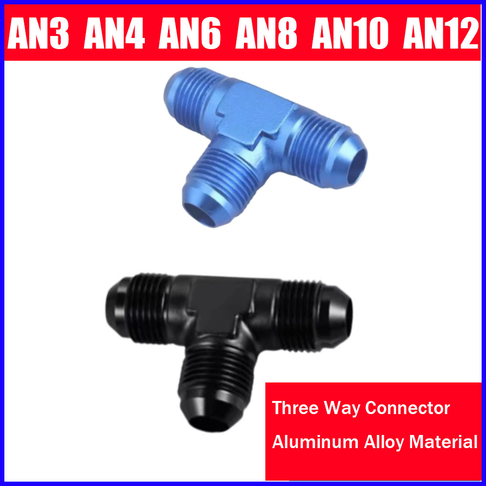 アルミニウム合金 AN3 AN4 AN6 AN8 AN10 AN12 3 方向アダプターコネクタ、すべてのオイル/タービン燃料ライン/レールポンプインジェクターに適しています