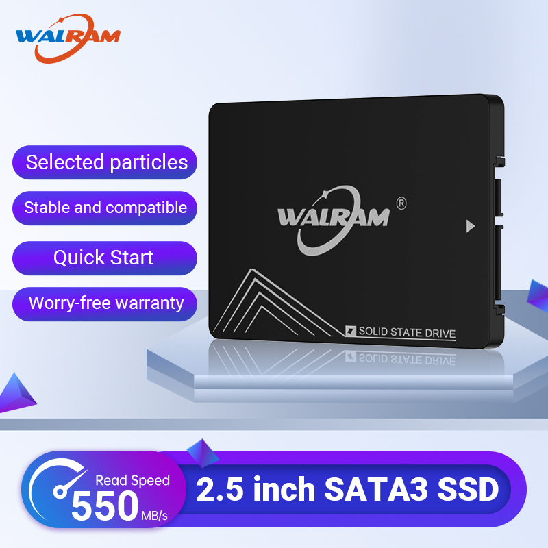 Walram 1TB SSD 2.5 SATA 3 SSD 120GB 128GB 240GB 256GB Disco rigido interno per laptop HDD 480GB 512GB Unità a stato solido per PC desktop