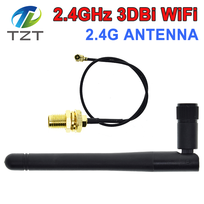 ESP8266 ESP32 2,4 ГГц 3dBi WiFi 2,4g Антенна Антенна RP-SMA Мужской беспроводной маршрутизатор + 17 см PCI U.FL IPX к RP SMA Мужской косичка-кабель