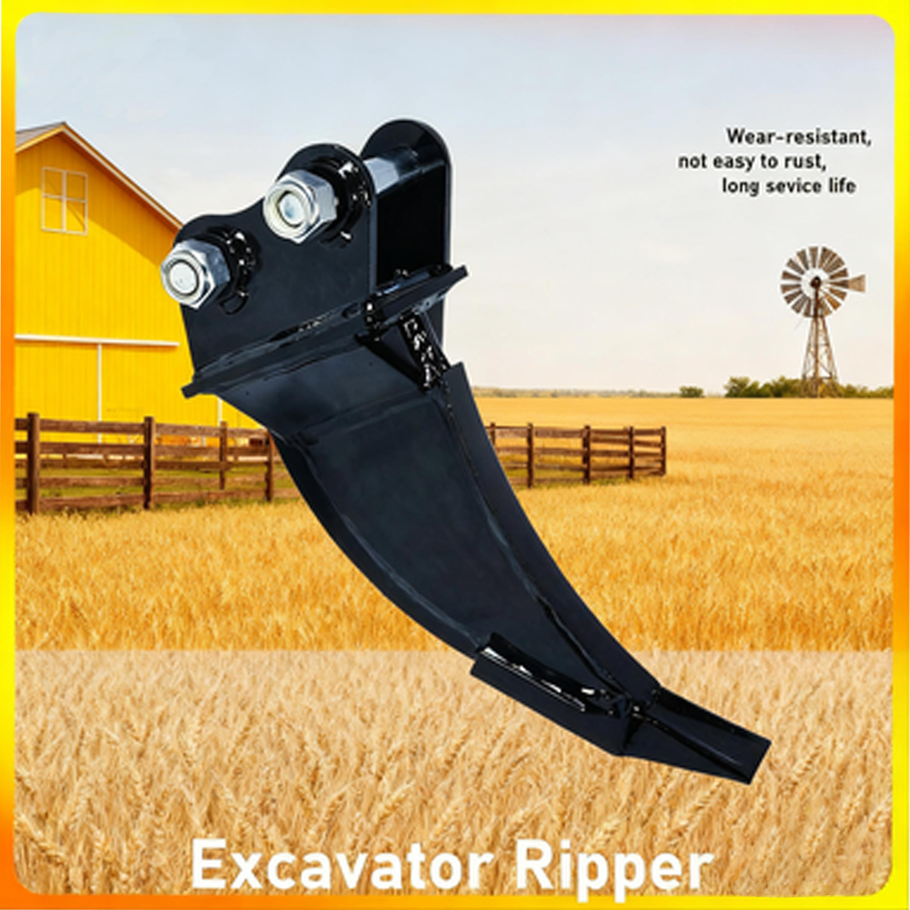 Mini Excavator Ripper Small Excavator Loosener Attachments Small Digger Steel Ripper For Family Farm Digging Garden Work