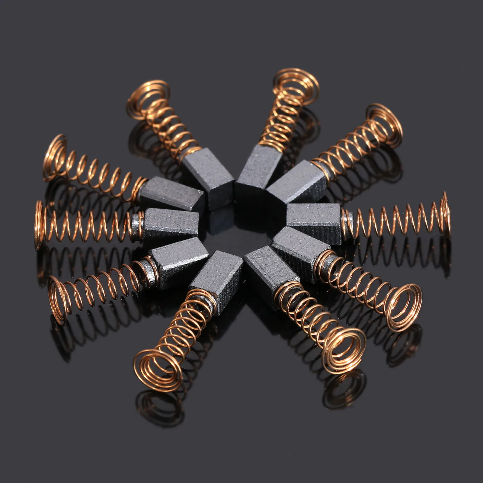10 stücke Carbon Frühling Bürsten Mini Bohrer Zubehör Dremel Dreh Werkzeug Ersatzteile für Generisches Elektrische Motor Power Tool 5x5x8mm