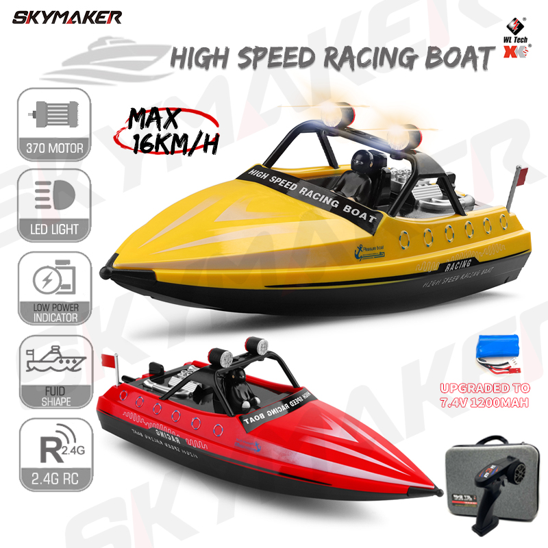 Wltoys Boot Wl917 Mini Rc Jet Boot Met Afstandsbediening Water Jet Thruster 2.4G Elektrische High Speed Race Boot Speelgoed Voor Kinderen