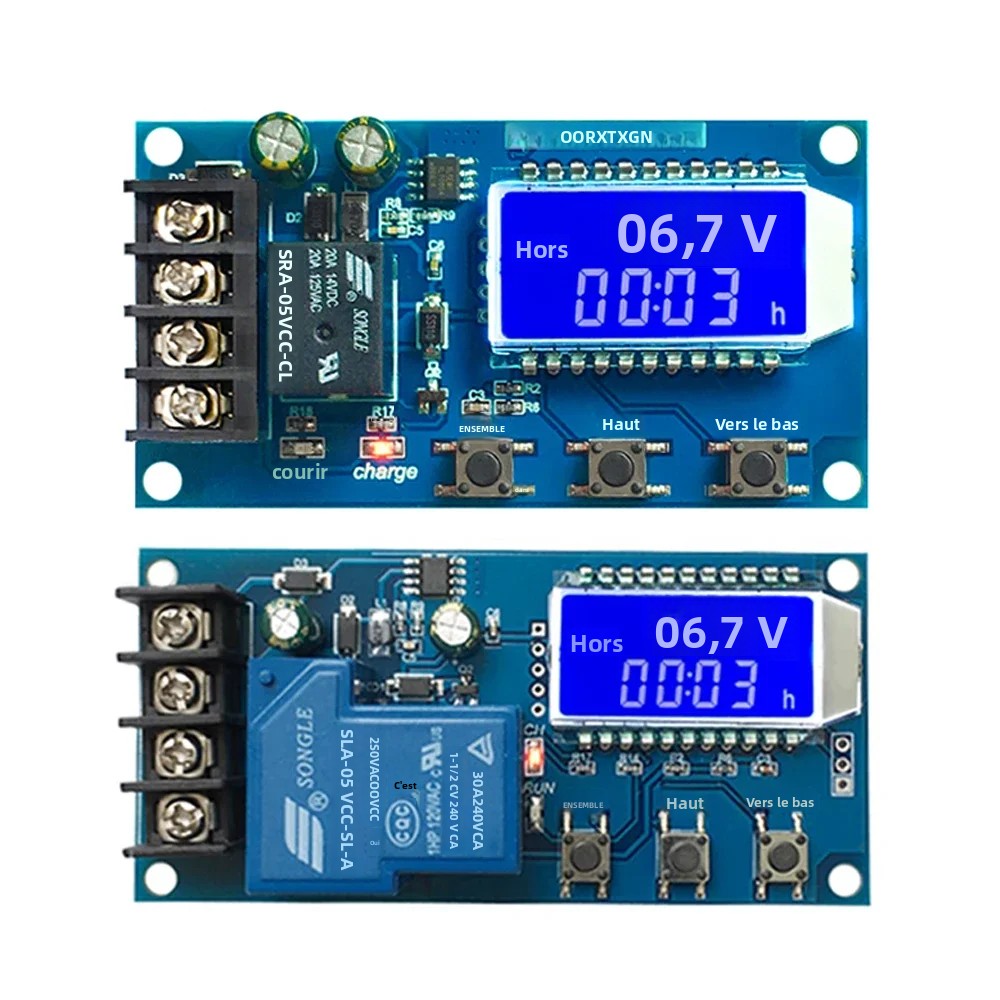 Module de chargeur de batterie au Lithium au plomb 6-60V 10A 30A, panneau de Protection contre les surcharges, affichage LCD, charge automatique 12/24V
