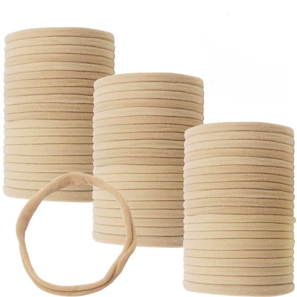 50 Piezas de Diademas de Nailon Suaves y Elásticas para Hacer Manualidades, Lazos para el Cabello, Accesorios para Bebés Recién Nacidos