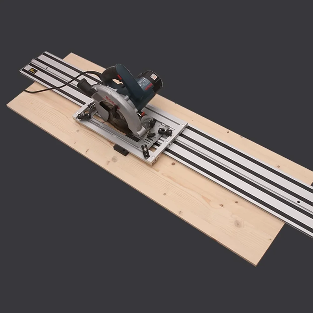 Rail de guidage de scie sur rail Rails guidés extrudés en aluminium pour coupes de déchirure répétables sur rail de scie circulaire, biseau optimisé et coupes droites